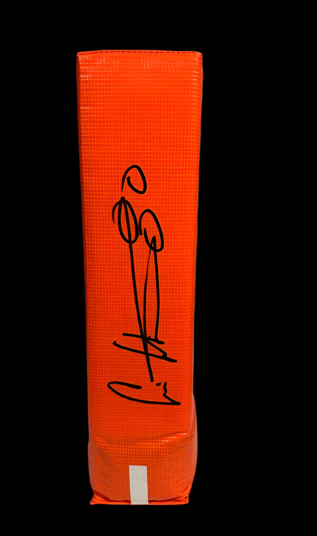 Chris Carter signed end zone pylon - Schwartz COA